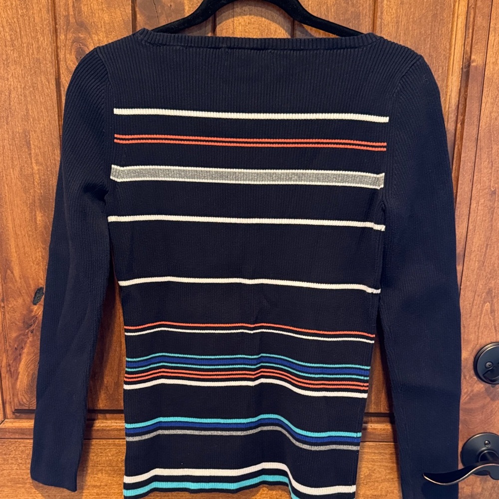 Liz Claiborne Multicolor Striped Knit Top - Picture 5 of 7